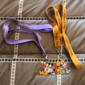 Two authentic Walt Disney world lanyards